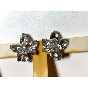 Eisenberg Vintage Crystal Clip-On Earrings -- GORGEOUS!!!